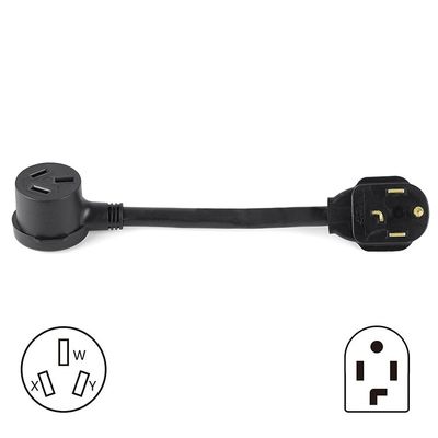 NEMA resistente 10-50P a 14-30R 3 puntas a 4 puntas 50Amp a 30Amp 120V / 240V soldador secador de RV Cordón de potencia de extensión para RV Camper Generator