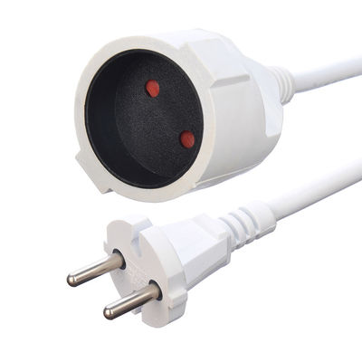 Correa KC Estándar 2 Cordón de extensión de protección de aislamiento de pines con cable de conexión a tierra Especificación H05VV-F/H05RN-F 3x0.75-1.5MM2