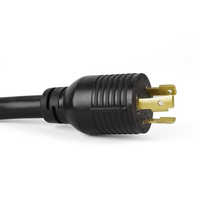 Adaptador de 30 Amp 4 Prong a 3 Prong Lock 10 Gauge Cordón de soldador de energía Adaptador ETL Listado NEMA L14-30P Hombre a NEMA L6-30R Hembra
