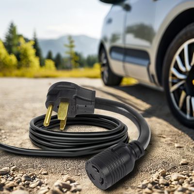 Blue 4 Prong 50 a 30 Amp NEMA L14-30P Bloqueo de conexión masculina a NEMA 14-50R Generador de RV femenino Cordón de adaptador para autocaravana EV