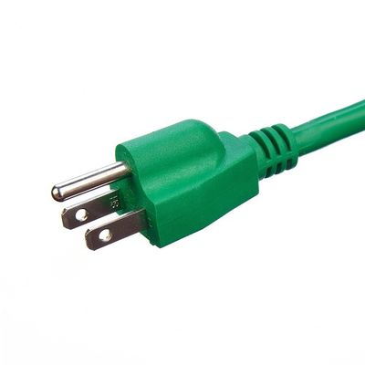 Cordón de alimentación de electrodomésticos ETL estándar de trabajo pesado Nema-15 enchufe enchufe a prueba de agua 3 pin conductor desnudo enchufe en cadena