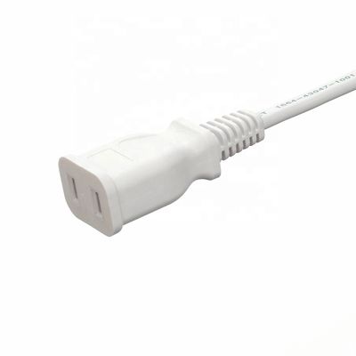Cables de alimentación blancos Cables de extensión JET 2 pin Conector femenino 1.5M longitud Japón PSE estándar 2Pin impermeable para portátil