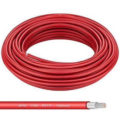 Cables solares de baja tensión 4.0 mm PVC aislamiento conductor de cobre enlatado para el proyecto de cable solar