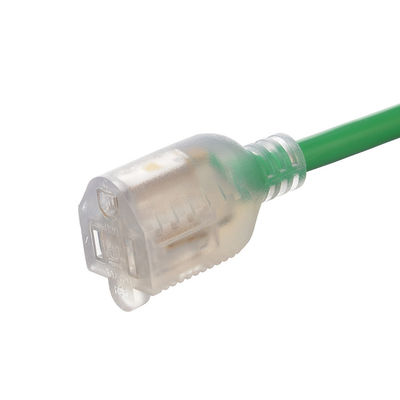 ETL 12/3 AWG Cordón de extensión de cobre puro personalizado con luz para el patio del festival Material de chaqueta de PVC y tipo de extremo femenino NEMA
