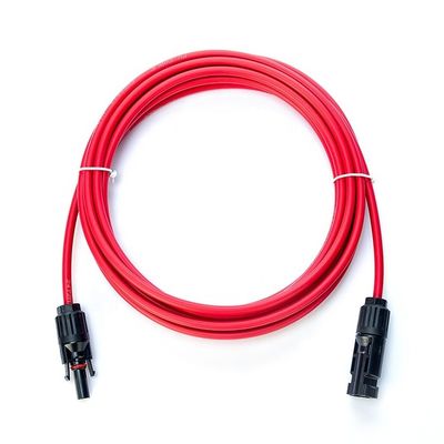 4 mm2 Cable solar de cobre aislante de doble o núcleo XLPO para sistemas fotovoltaicos en rojo o negro