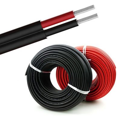 4 mm2 Cable solar de cobre aislante de doble o núcleo XLPO para sistemas fotovoltaicos en rojo o negro