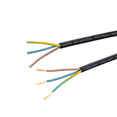 Baja tensión KC/ VDE Certificado H05rr f 3x0. 75 mm cuadrados Flexible cable de soldadura de alambre de caucho resistente al fuego