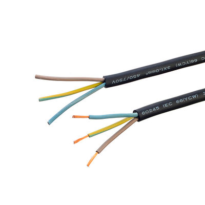 Baja tensión KC/ VDE Certificado H05rr f 3x0. 75 mm cuadrados Flexible cable de soldadura de alambre de caucho resistente al fuego