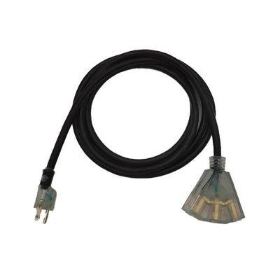 ETL Listado 16/3 SJTW 3-Wire A tierra 1 a 3 Cordón de extensión interior/exterior 15/25/50 FT para la luz de seguridad utilizando electrodomésticos