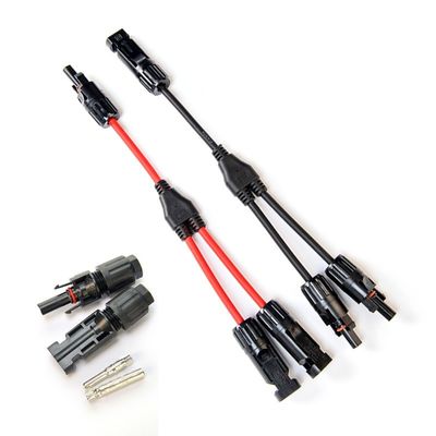 Panel solar Pv Cable y conectores alambre 1000v 1500v Xlpo enlatado para 4-6mm2 Pv Dc conector de cable solar