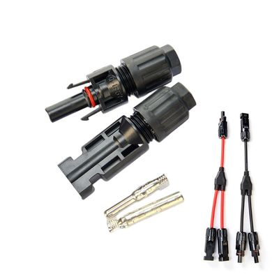 Tuv de trabajo pesado solar seguro Pv macho y hembra conector de cable de energía solar DC con fusible para el uso de cable de extensión solar DC