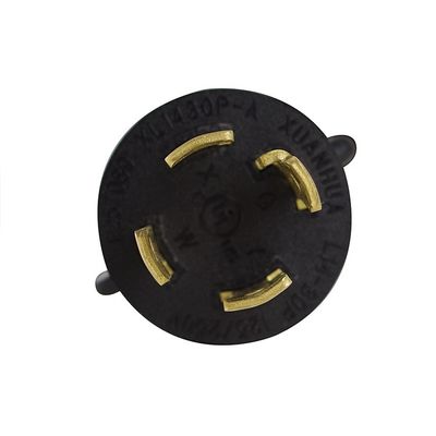 30 Amp Generator Inlet Box NEMA L14-30P Twist Lock Plug to 14-50R Adapter with SJTOW Extension Cord in Customizable Blue