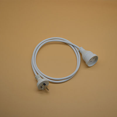 Cordón de alimentación AC Estándar australiano AU 3-Pin Plug longitud personalizada Cordón de extensión de alimentación de plomo blanco Corriente nominal 5A