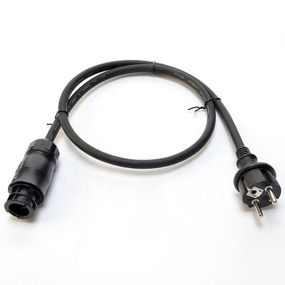 Certificado DIN VDE 0620/EN 50075 1990 Cable de caucho aislado Euro 16A 3 Pin Plug H07rn f para energía solar PV1-f Cable 4mm2 6mm2