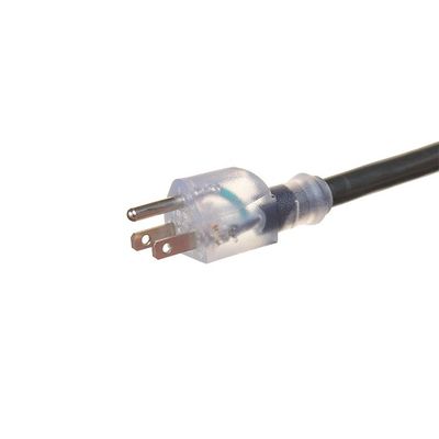 3 salida 12/3 SJTW Cordón de extensión exterior con indicador iluminado ETL US 50 pies de trabajo pesado 12 Gauge NEMA5-15P a NEMA 5-15R