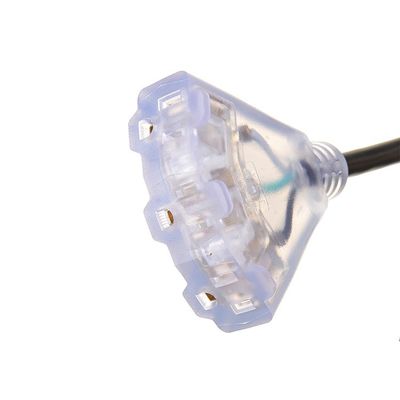 3 salida 12/3 SJTW Cordón de extensión exterior con indicador iluminado ETL US 50 pies de trabajo pesado 12 Gauge NEMA5-15P a NEMA 5-15R