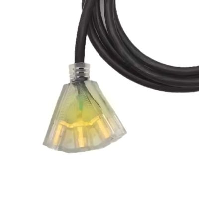 3 salida 12/3 SJTW Cordón de extensión exterior con indicador iluminado ETL US 50 pies de trabajo pesado 12 Gauge NEMA5-15P a NEMA 5-15R