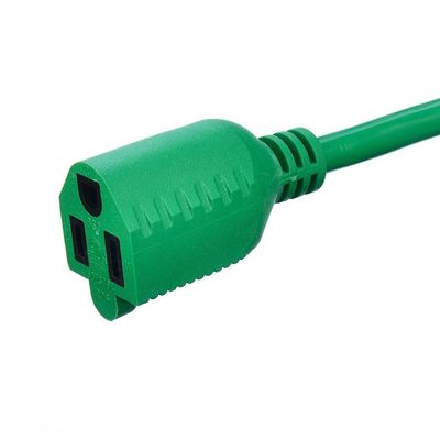 10/15/25/50 pies NEMA Certificado de trabajo pesado 3 puntas PVC SJTW/SJT Cordón de extensión de energía de chaqueta con calibre 12/3 resistente al frío