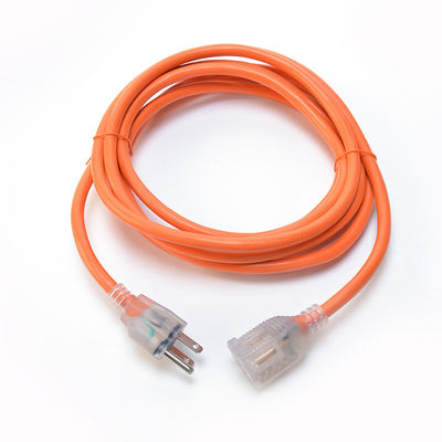 12 medidor 3 punta resistente al frío 15Amp 1875W SJTW 12/3 Cordón de extensión al aire libre 100 pies de resistencia al agua Indicador iluminado de trabajo pesado