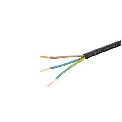 Vde H05rn f Cable de caucho 3g 1,0 mm2 Variables hebras de conductor de cobre blando desnudo para aplicaciones eléctricas