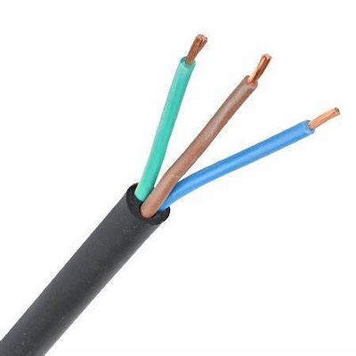 Vde H05rn f Cable de caucho 3g 1,0 mm2 Variables hebras de conductor de cobre blando desnudo para aplicaciones eléctricas