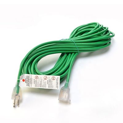 3X8/10/12/14/16AWG Tensión nominal 125V NEMA Femenino de extremo ligero ETL certificado por el cable de extensión estadounidense de 3 núcleos de cobre exterior