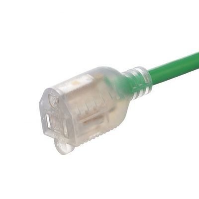3X8/10/12/14/16AWG Tensión nominal 125V NEMA Femenino de extremo ligero ETL certificado por el cable de extensión estadounidense de 3 núcleos de cobre exterior