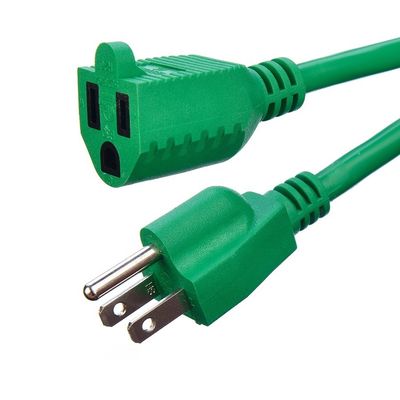 100FT ETL Listado SJTW 14/3 Cordón eléctrico de extensión naranja con enchufe simple NEMA 5-15P a NEMA 5-15R con longitud personalizada