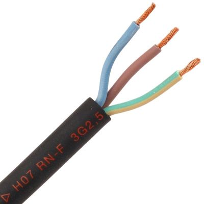 Cables eléctricos con material de conductor de cobre y resistencia a altas temperaturas 3 núcleos H07rn f 3x2 5 Cables de alimentación