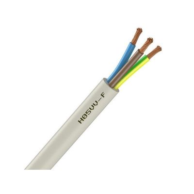Cable de control de aislamiento de PVC H05vv f 3g1 0 alambre de tierra de cobre desnudo en cadena para baja tensión en edificios