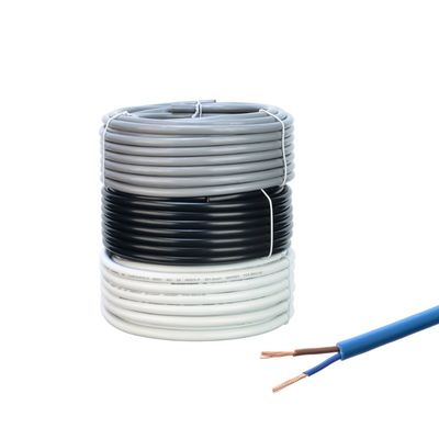 Cable Rvv multicore de 0,75 mm 2 3 4 núcleos con cable de alimentación aislado de PVC 300/500v alambre envuelto para aplicaciones de baja tensión