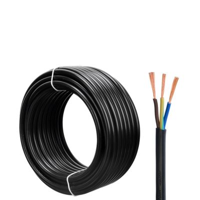 Cable Rvv multicore de 0,75 mm 2 3 4 núcleos con cable de alimentación aislado de PVC 300/500v alambre envuelto para aplicaciones de baja tensión