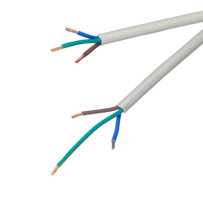 VDE estándar H05VV-F 3x0.75mm2 400mm Cabeza del cable de alimentación PVC aislamiento extremo despojado de electrodomésticos cable de alimentación flexible